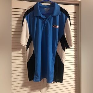 Izod Blue and Black Polo Shirt Indy‎ Car Series XL